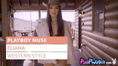 All natural brunette teen model with big ass Eliana Western looks fabulous
